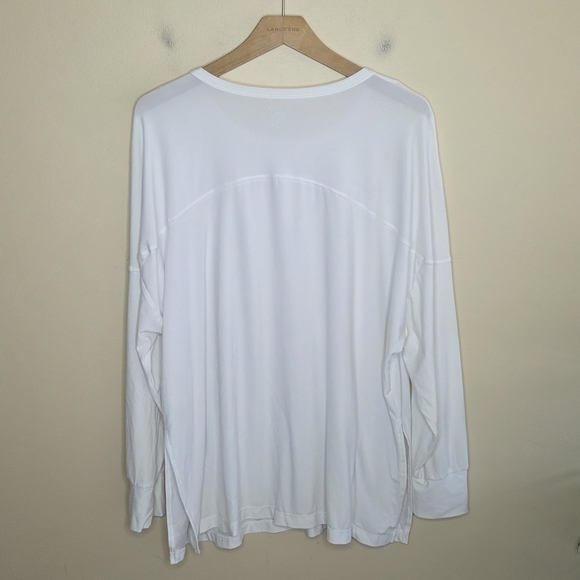 Old Navy Active | Cloudmotion White Long Sleeve Tee Side Slits Size Large - Picture 6 of 6